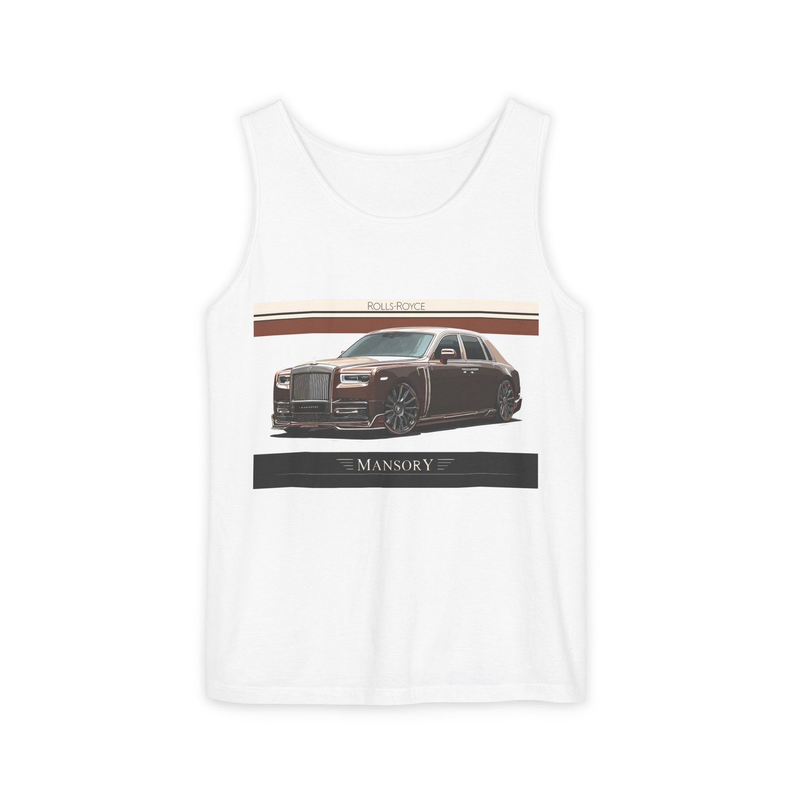 Luxury Car Graphic Unisex Tank Top, Casual Summer Wear, Perfect Gift for Car Enthusiasts, Birthday, Father's Day, Car Show Merchandise - Image 3