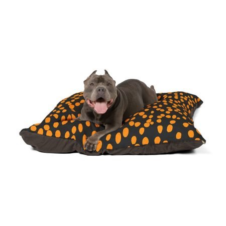 Cozy Pet Bed with Orange Dot Design, Dog Bed, Cat Bed, Stylish Pet Furniture, Home Decor, Pet Accessories