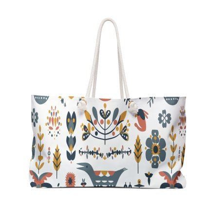 Bohemian Floral Weekender Bag, Travel Tote, Gym Bag, Vacation Carryall, Overnight Bag, Gifts for Travelers