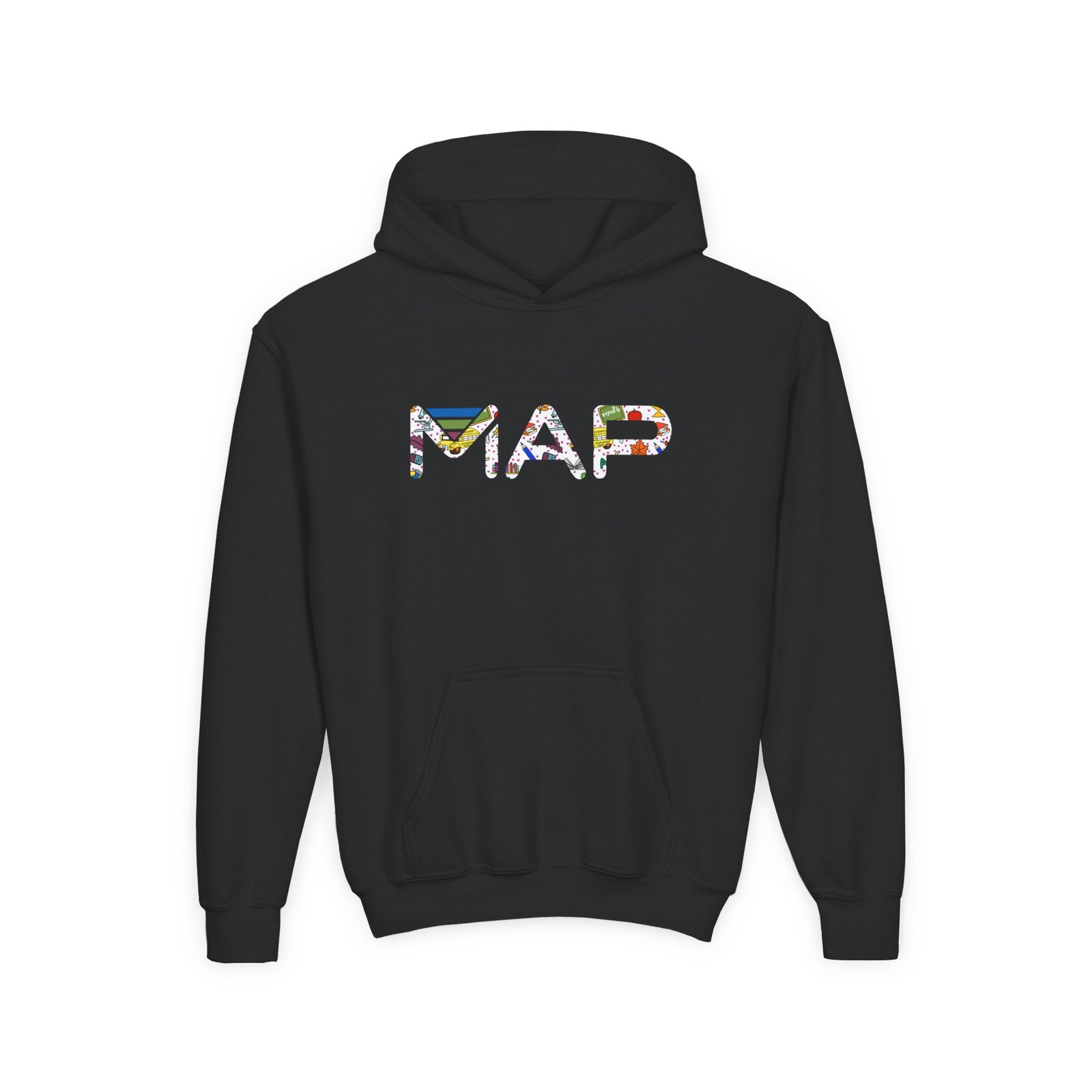Youth Floral Print Hooded Sweatshirt, Comfortable Hoodie for Kids, Cute Gift for Birthday, Cozy Everyday Wear, Spring Fashion - Image 2