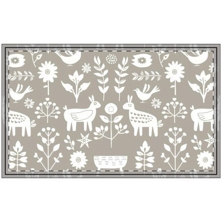 Whimsical Floral Doormat - Cozy Entryway Mat, Farmhouse Decor, Spring Welcome Mat, Cute Animal Design, Gift for Home