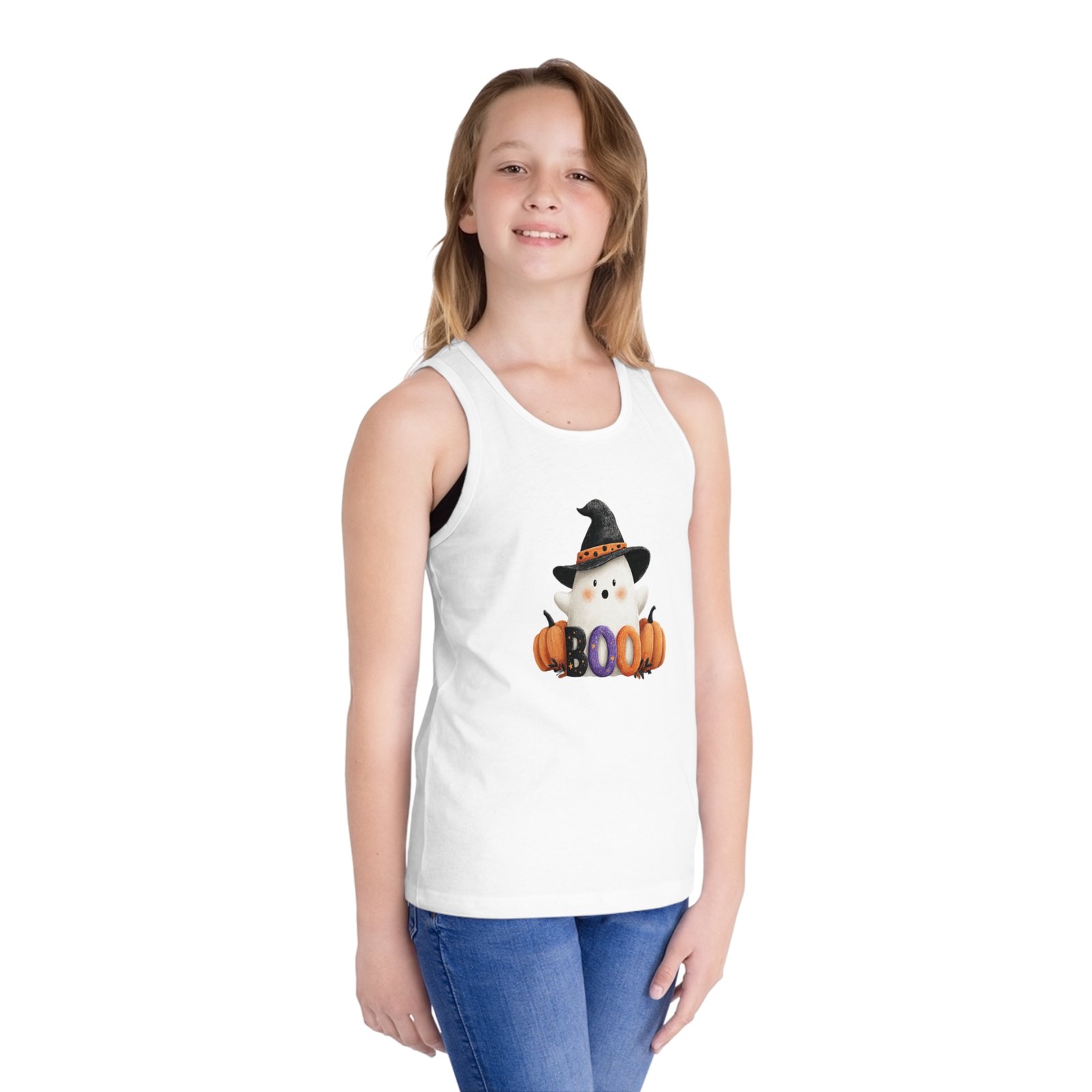 Halloween Kid's Jersey Tank Top, Boo Tank, Halloween Costume Shirt, Pumpkin Tee, Fun Fall Apparel