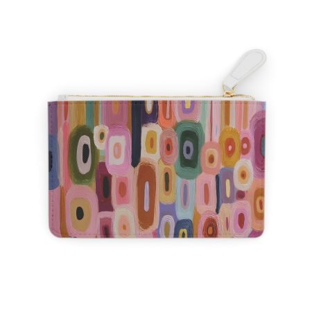 Colorful Mini Clutch Bag - Abstract Art, Trendy Purse for Everyday Use, Cute Makeup Holder, Gift for Her, Festival Accessory
