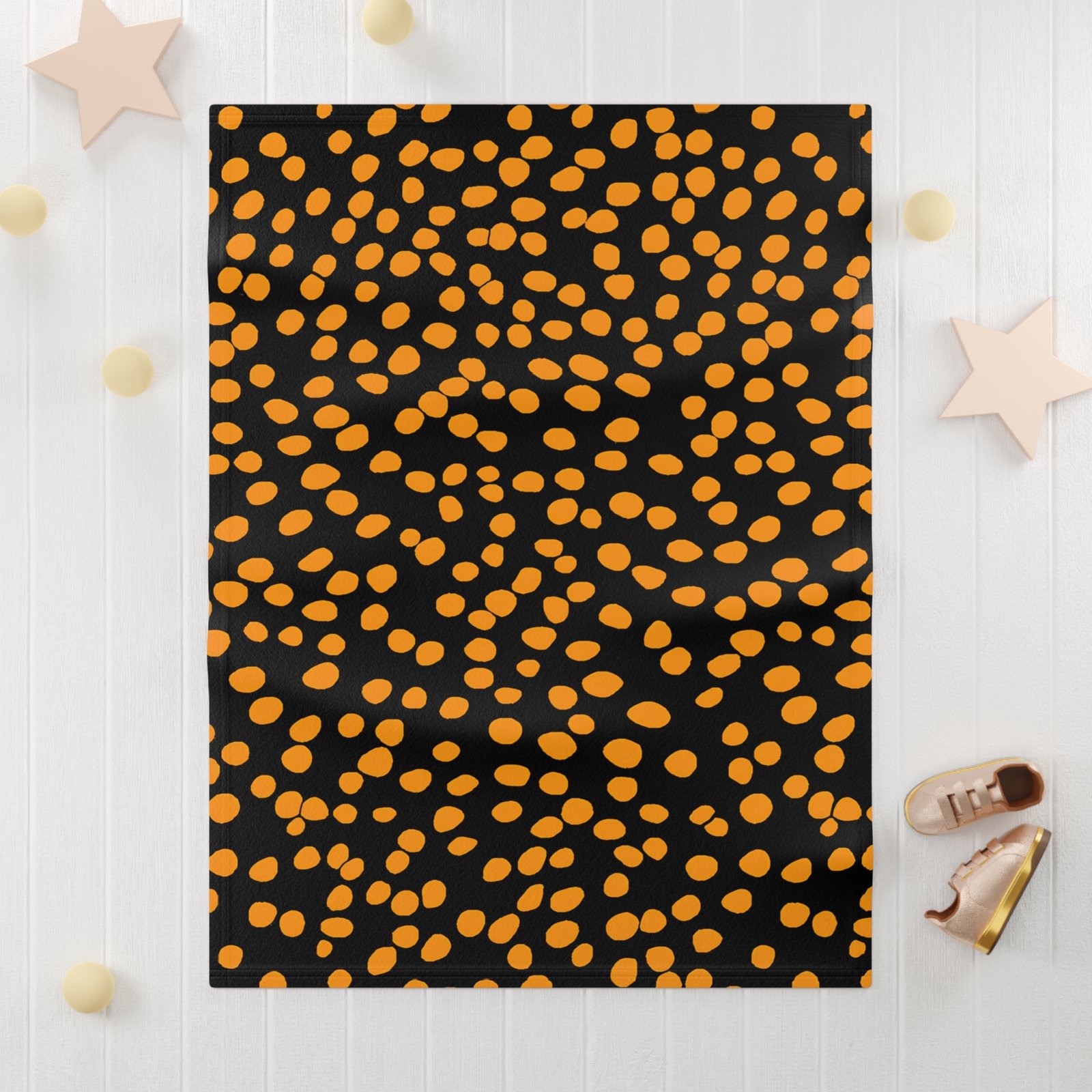 Cozy Fleece Baby Blanket, Soft Infant Throw, Nursery Bedding, Halloween Baby Gift, Modern Baby Blanket, Cute Baby Shower Present - Image 2