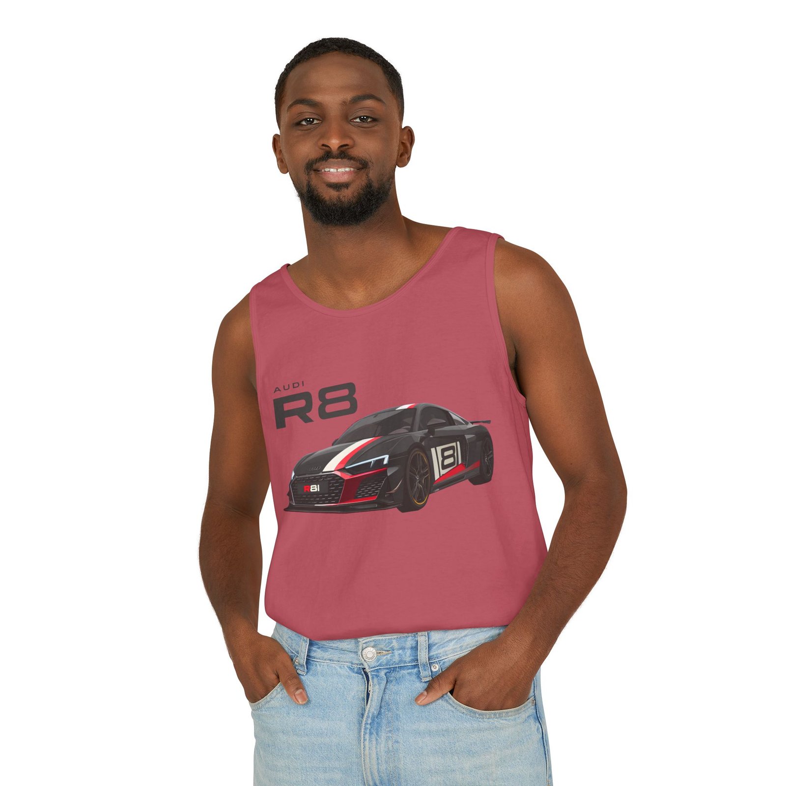 R8 Race Car Unisex Tank Top, Breathable Summer Top, Casual Wear, Gift for Car Enthusiasts, Sports Apparel, Comfortable Tank Top - Image 47