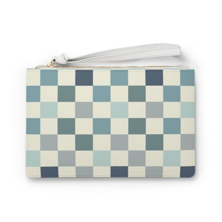 Chic Checker Print Clutch Bag, Stylish Purse, Evening Bag, Travel Organizer, Gift for Her, Fashion Accessory