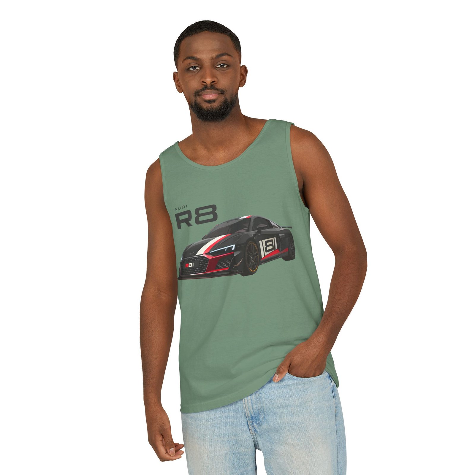 R8 Race Car Unisex Tank Top, Breathable Summer Top, Casual Wear, Gift for Car Enthusiasts, Sports Apparel, Comfortable Tank Top - Image 19