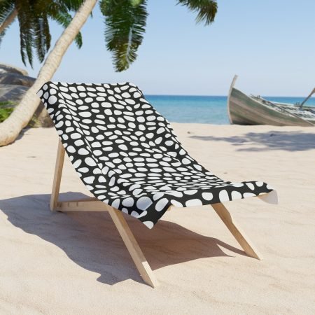 Chic Black and White Beach Towel, Summer Essentials, Poolside Must-Have, Travel Accessories, Gift for Beach Lovers