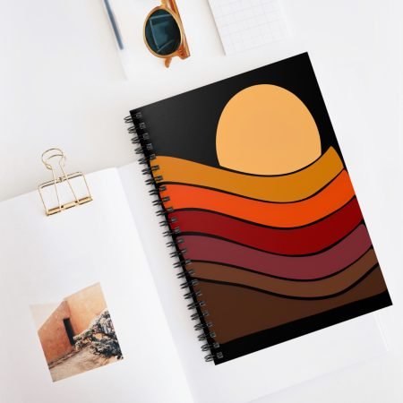 Sunset Waves Spiral Notebook - Ruled Line, Journal for Creativity, Diary for Students, Sketchbook for Artists, Gift for Writers, [...]