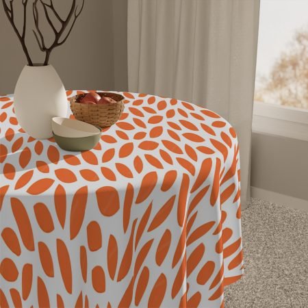 Cheerful Orange Tablecloth - Modern Dining Decor, Party Table Cover, Home Table Decor, Picnic Blanket, Holiday Table Setting