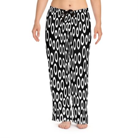 Chic Women's Pajama Pants - Black and White Patterned Lounge Pants, Sleepwear, Loungewear, Gift for Her, Cozy Nights