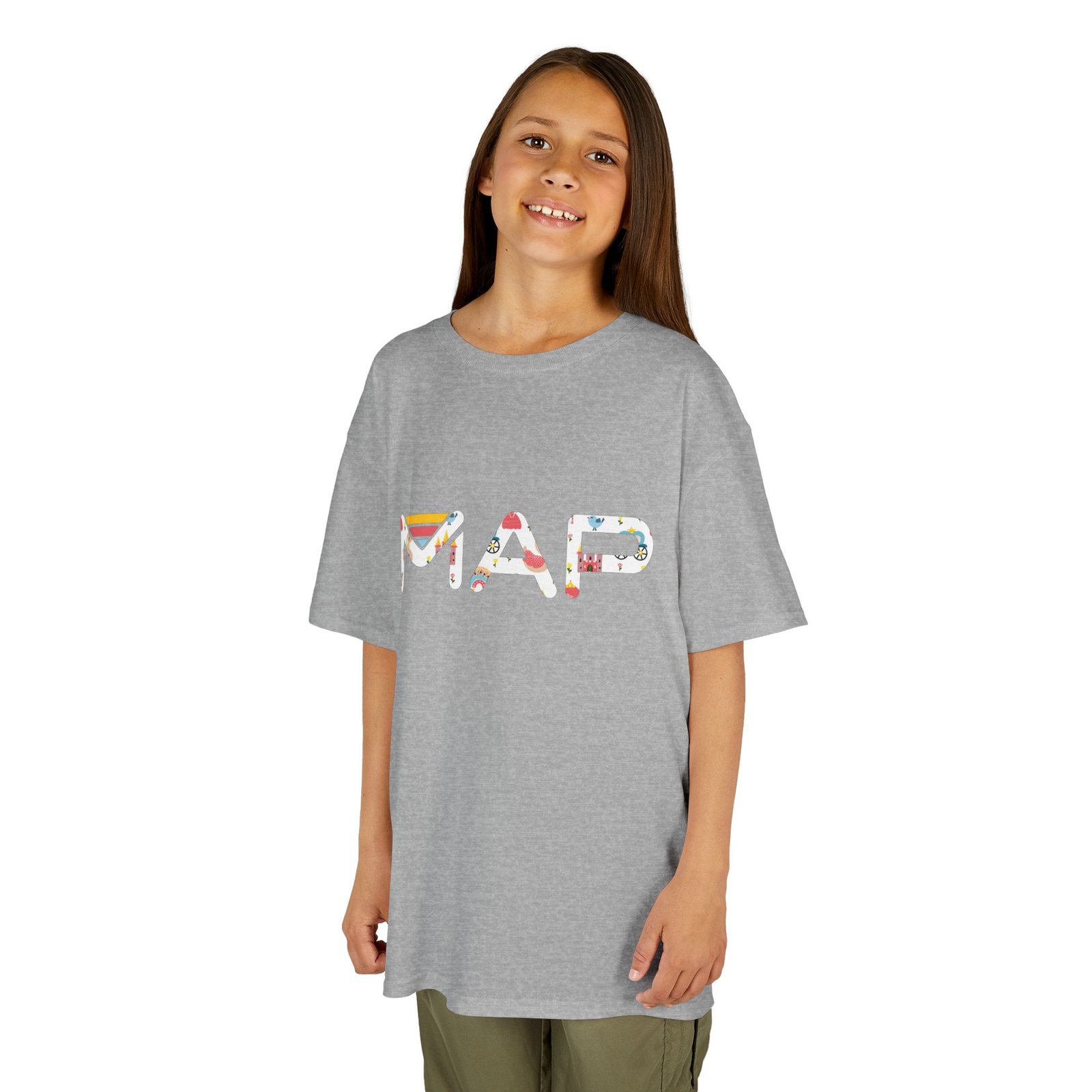 Colorful Map Kids Tee, Fun Geographical T-Shirt for Children, Adventure Gift, Educational Clothing, Summer Playwear, Travel Enthusiast - Image 3