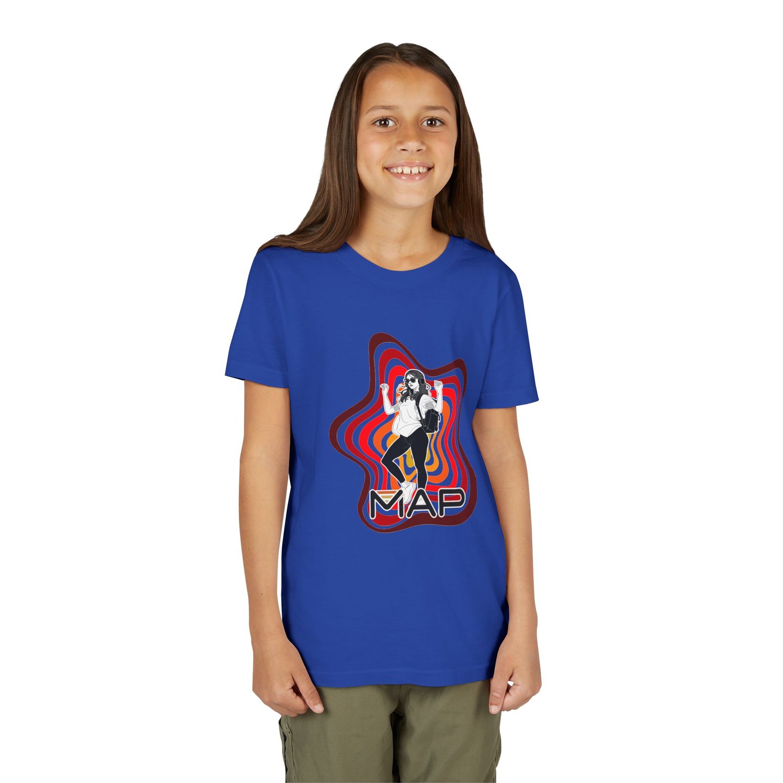 Retro Map Youth Tee, Cool Short Sleeve Shirt, Vintage Style Kids T-Shirt, Trendy Graphic Tee for Tweens, Fun Gift for Young Explorers - Image 15