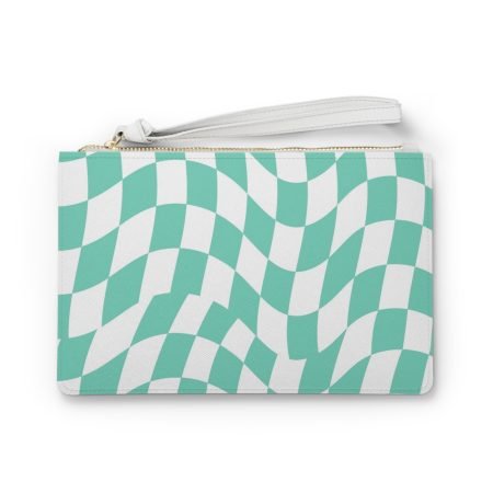 Trendy Checkered Clutch Bag, Stylish Pouch for Parties, Organizer for Makeup, Gift for Fashion Lovers, Chic Accessory for Any Occasion