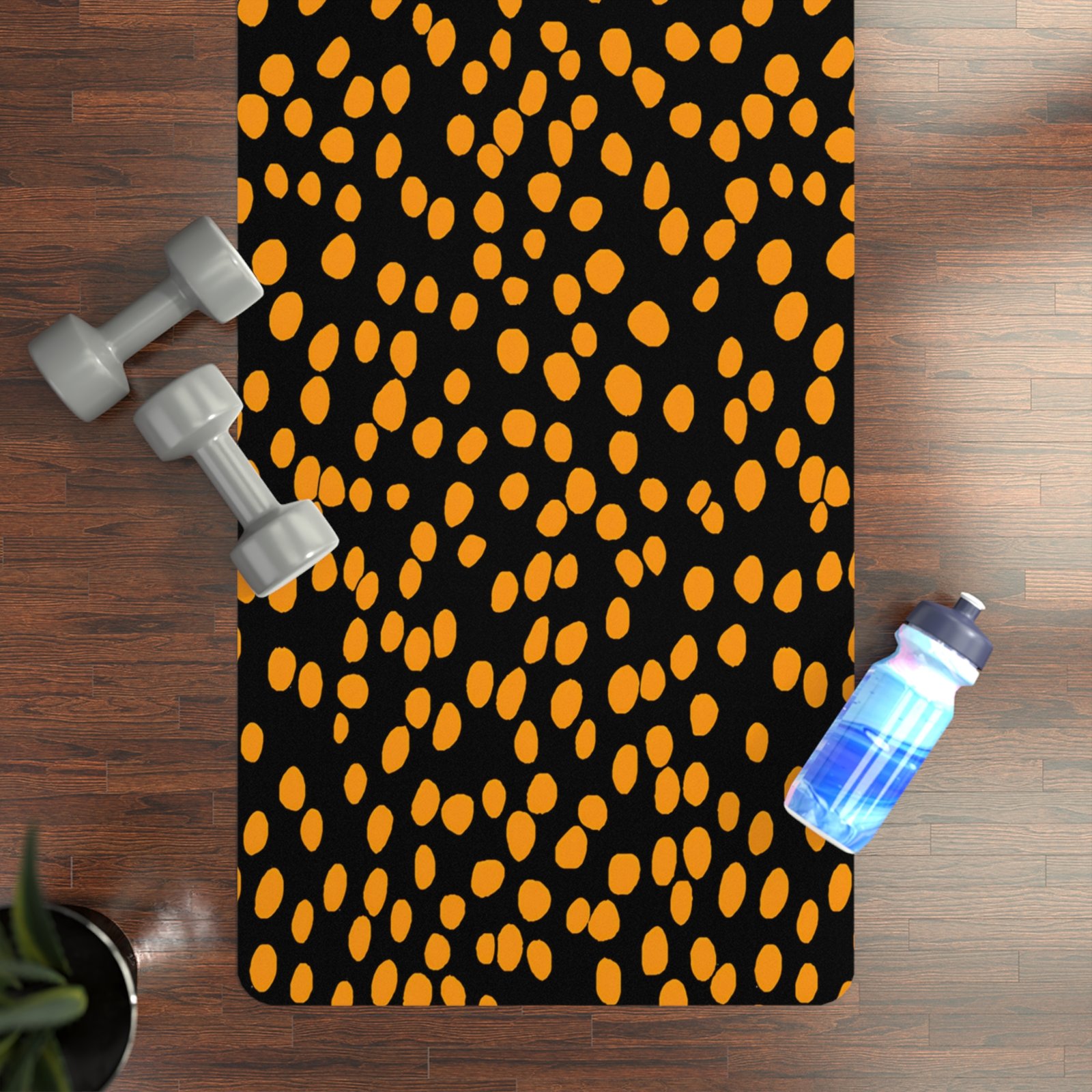 Polka Dot Rubber Yoga Mat, Non-Slip Exercise Mat for Home Workouts, Fitness Gift, Yoga & Meditation, Gym Essentials