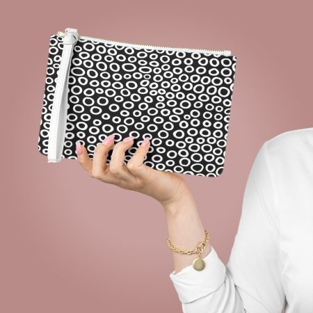 Stylish Monochrome Clutch Bag, Trendy Handbag, Chic Makeup Pouch, Modern Accessories, Perfect for Events, Gifts
