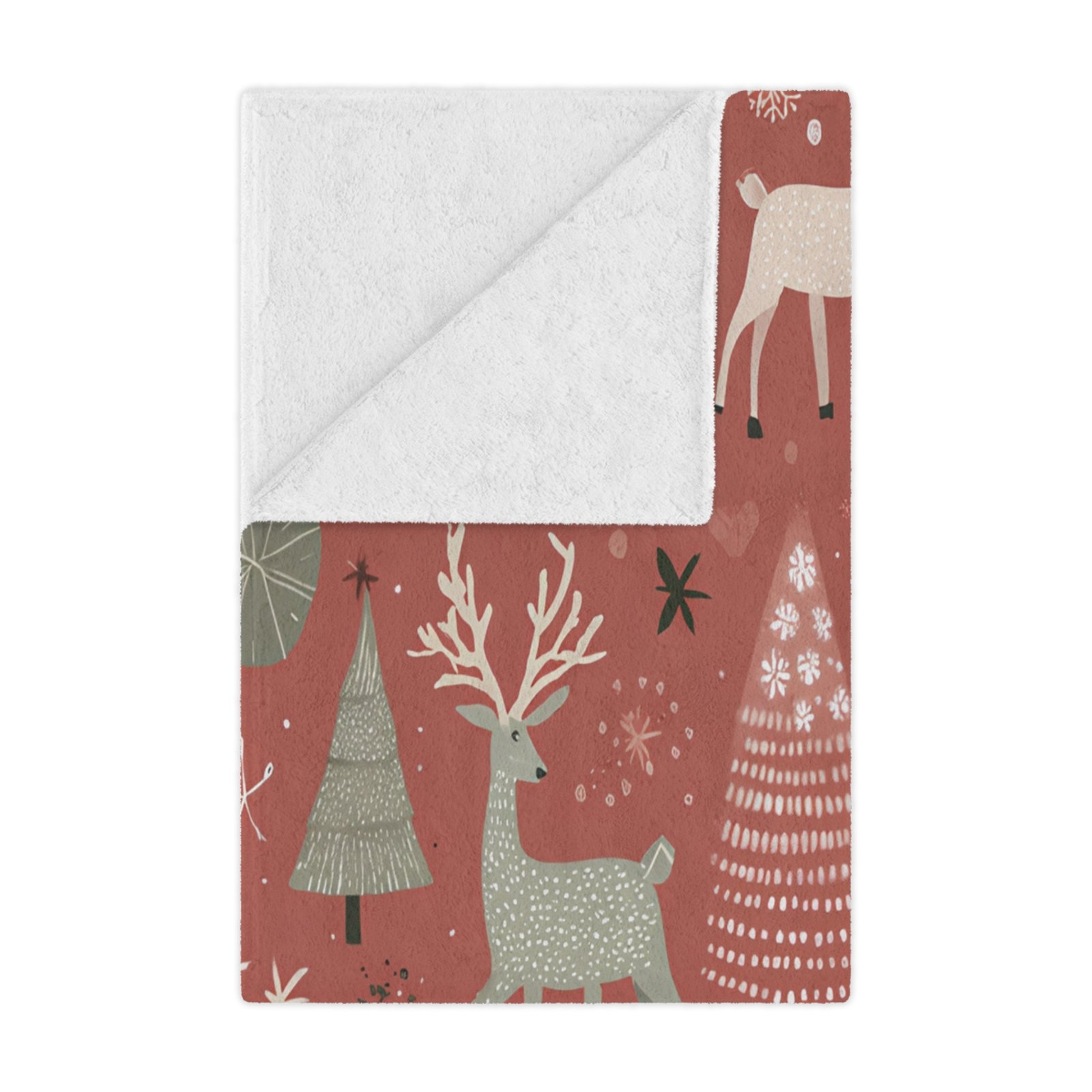 Cozy Christmas Minky Blanket, Holiday Decor, Winter Snuggle Throw, Kids Gift, Festive Home Blanket, Santa Reindeer Design - Image 11