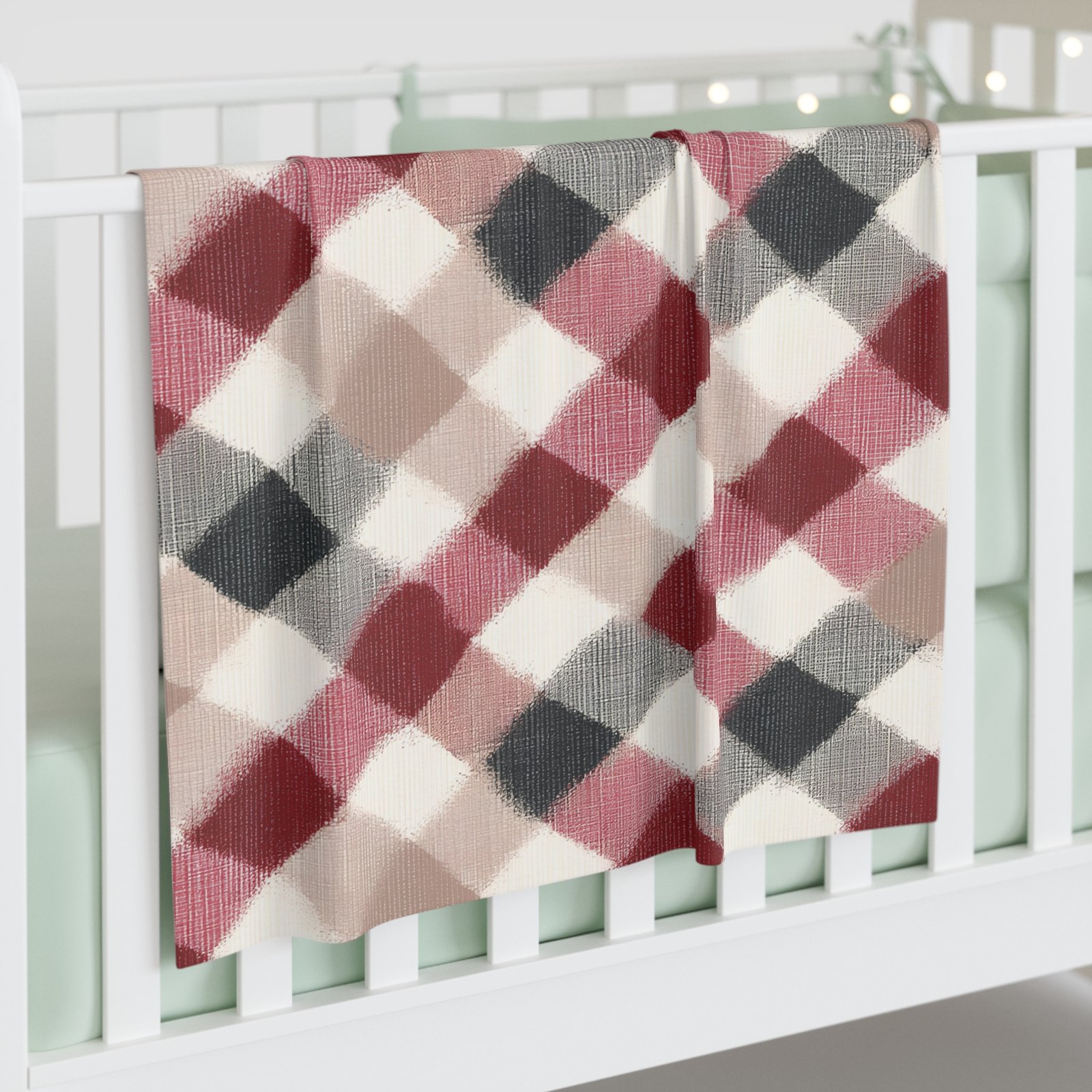 Cozy Baby Swaddle Blanket, Soft Infant Wrap, Nursery Must-Have, Newborn Gift, Stylish Baby Shower Present, Gender-Neutral Nursery Decor