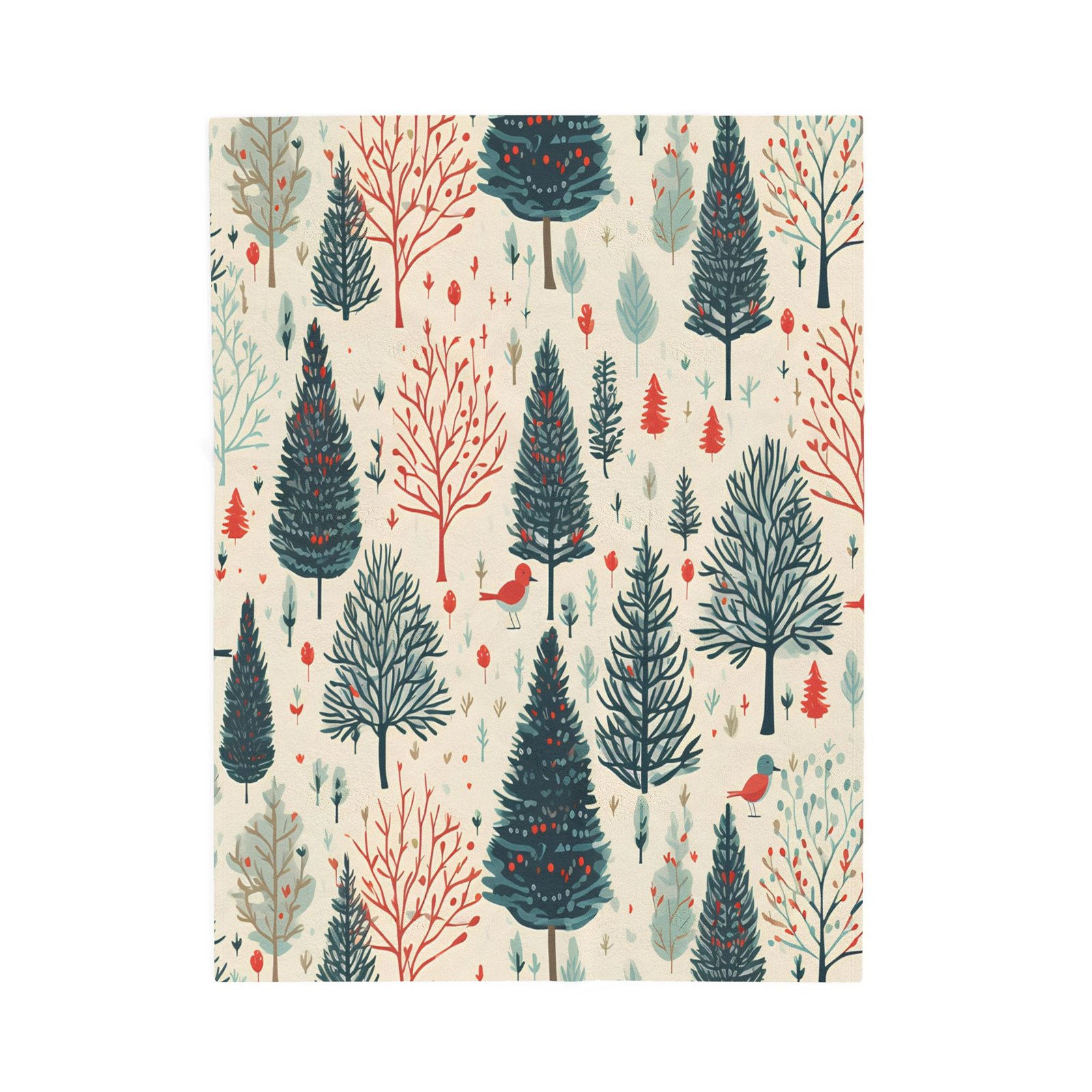 Cozy Winter Forest Velveteen Plush Blanket - Perfect Holiday Gift, Home Decor, Warm Throw, Christmas Decor, Snuggle Blanket - Image 11