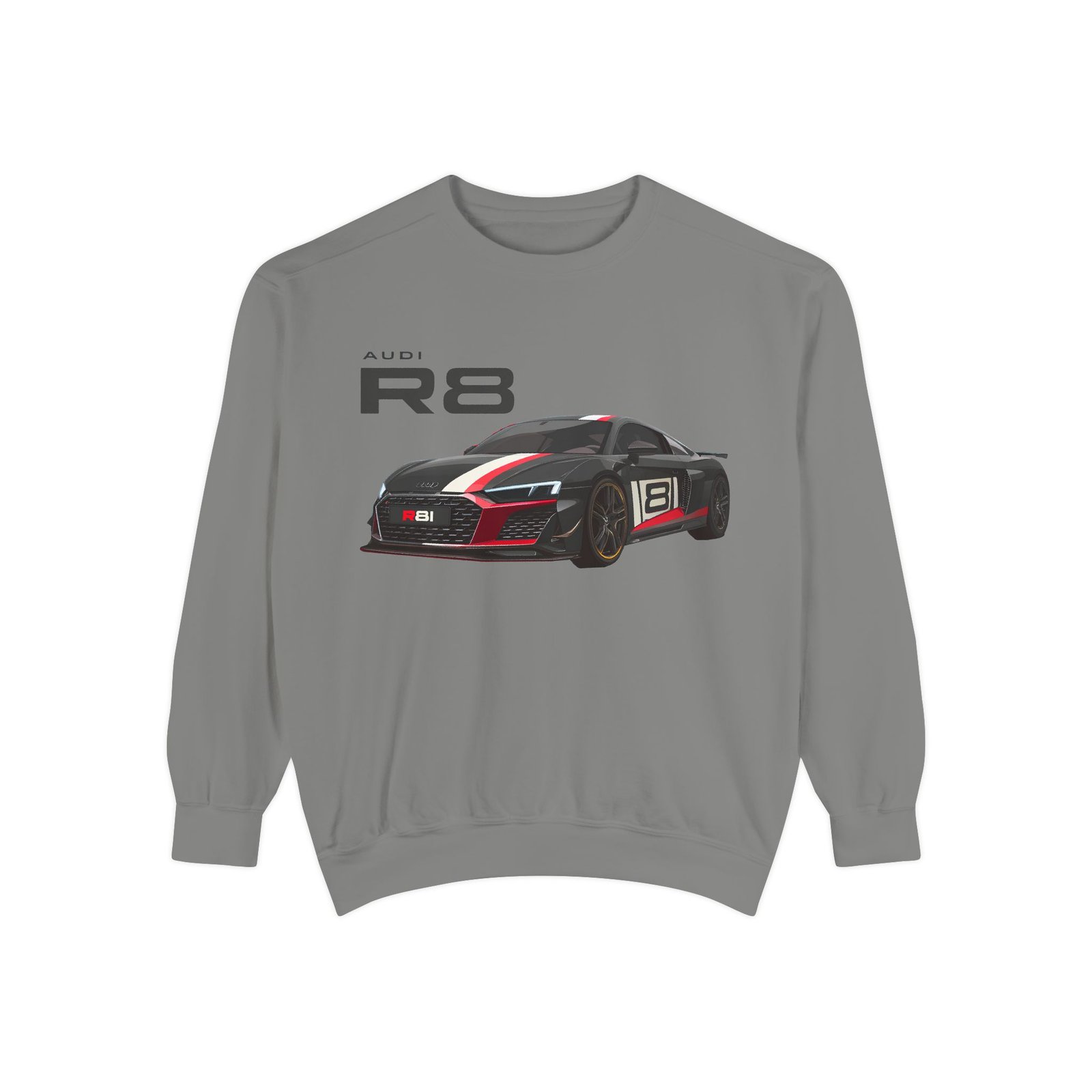 Car Lover's Unisex Sweatshirt, R8 Graphic Top, Automotive Gift, Casual Wear, Birthday Present, Motorsport Apparel - Image 8