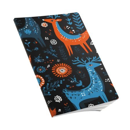 Whimsical Deer Softcover Journal, Nature Inspired Notebook, Eco-Friendly Diary, Art Lover Gift, Woodland Theme