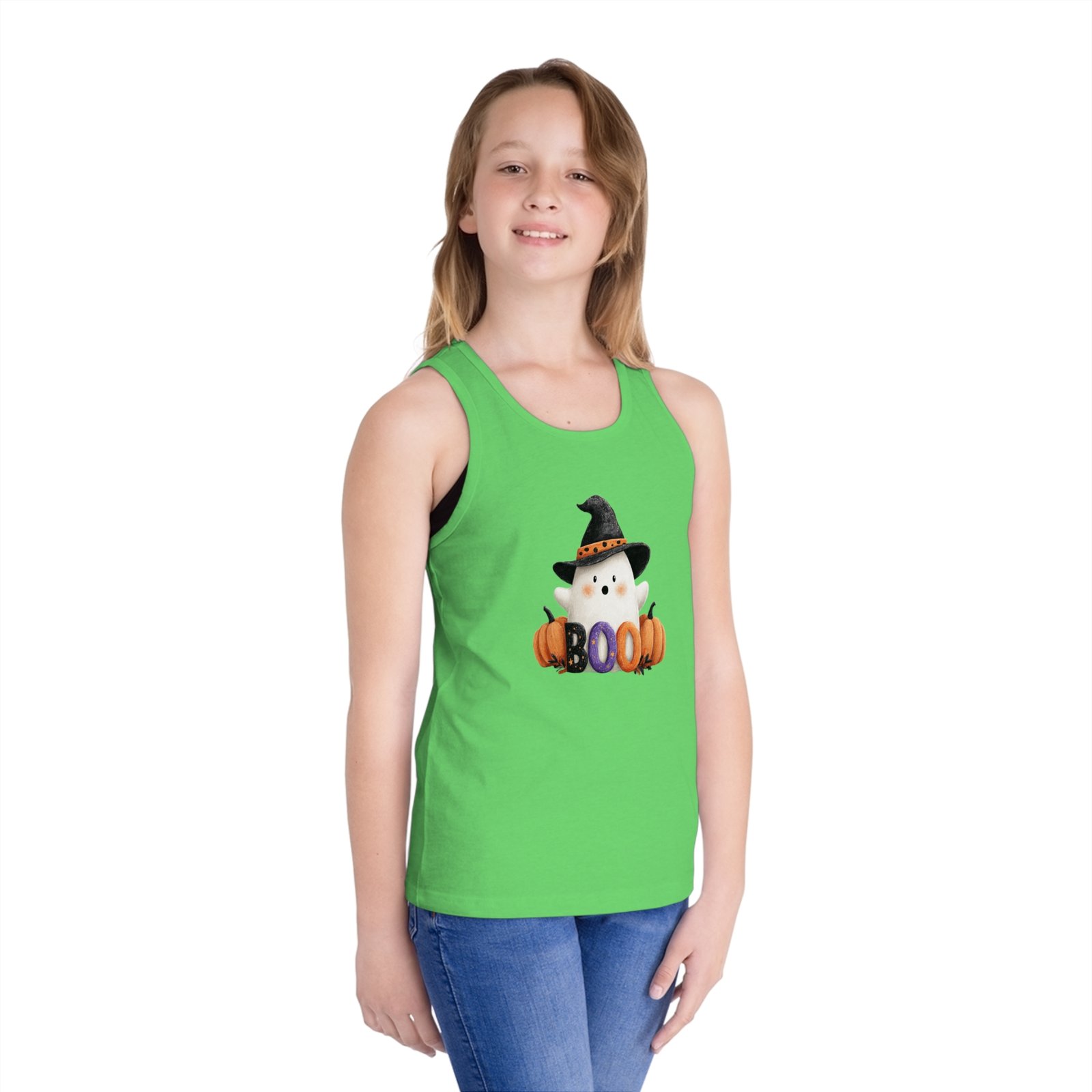 Halloween Kid's Jersey Tank Top, Boo Tank, Halloween Costume Shirt, Pumpkin Tee, Fun Fall Apparel - Image 3
