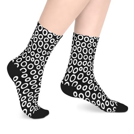 Chic Patterned Mid-Length Socks | Stylish Footwear, Fashion Accessories, Gift for Her, Unique Design, Everyday Comfort