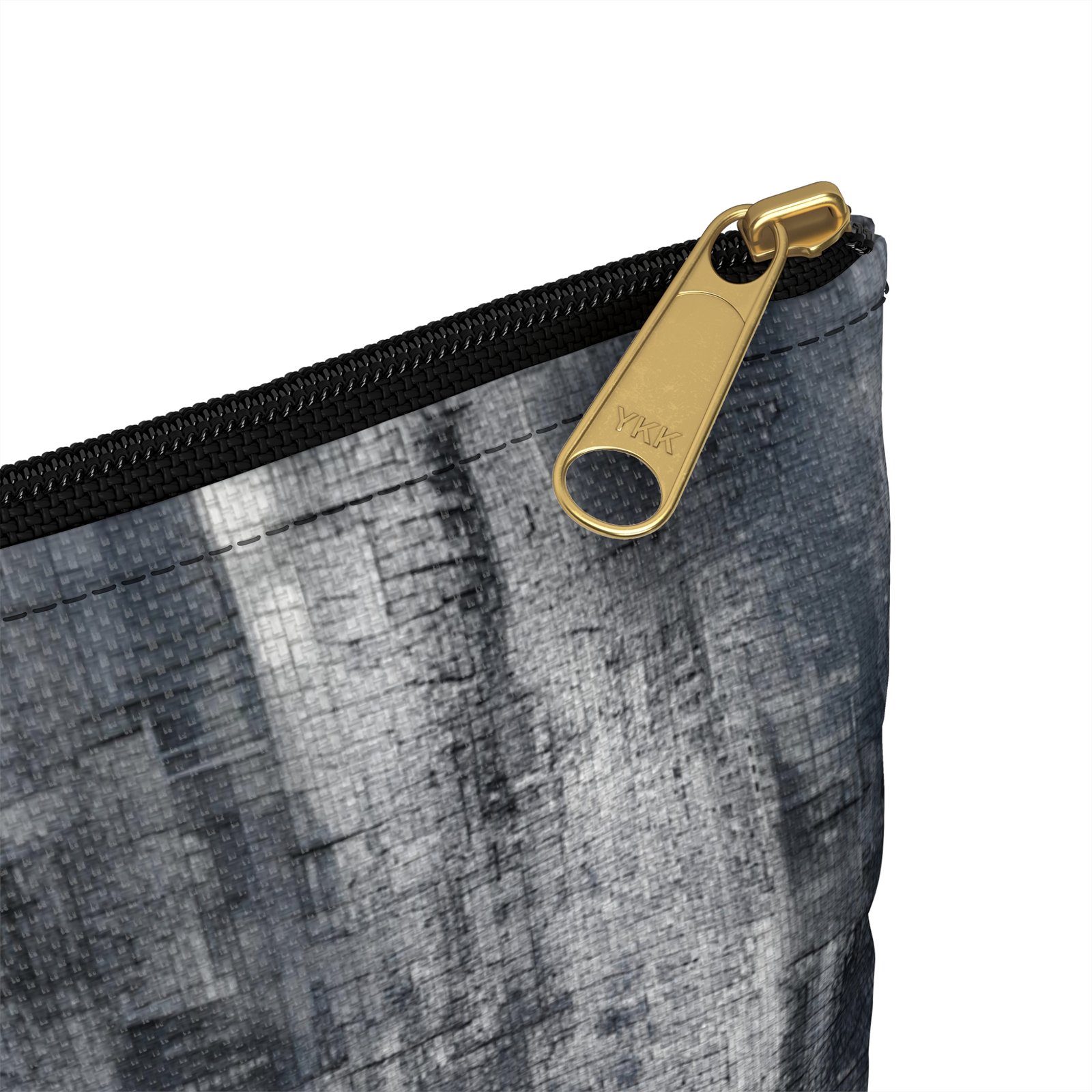 Chic Gray Abstract Accessory Pouch, Makeup Bag, Travel Organizer, Gift for Her, Minimalist Style, Artsy Design - Image 12