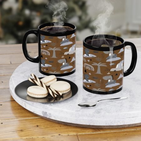 Whimsical Wilderness Coffee Mug, Animal Patterned Mug, Nature Lover Gift, Cozy Kitchen Decor, Travel Themed Cup, Unique Gift Idea