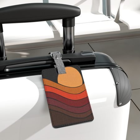 Retro Sunset Luggage Tag, Colorful Travel Accessory for Adventure Seekers, Perfect for Travelers, Gifts for Wanderlust Lovers, [...]