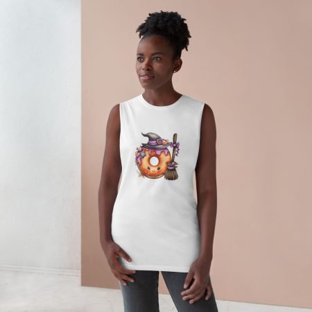 Cute Halloween Donut Unisex Tank Top, Spooky Apparel, Trick or Treat Shirt, Halloween Costume, Fall Fashion