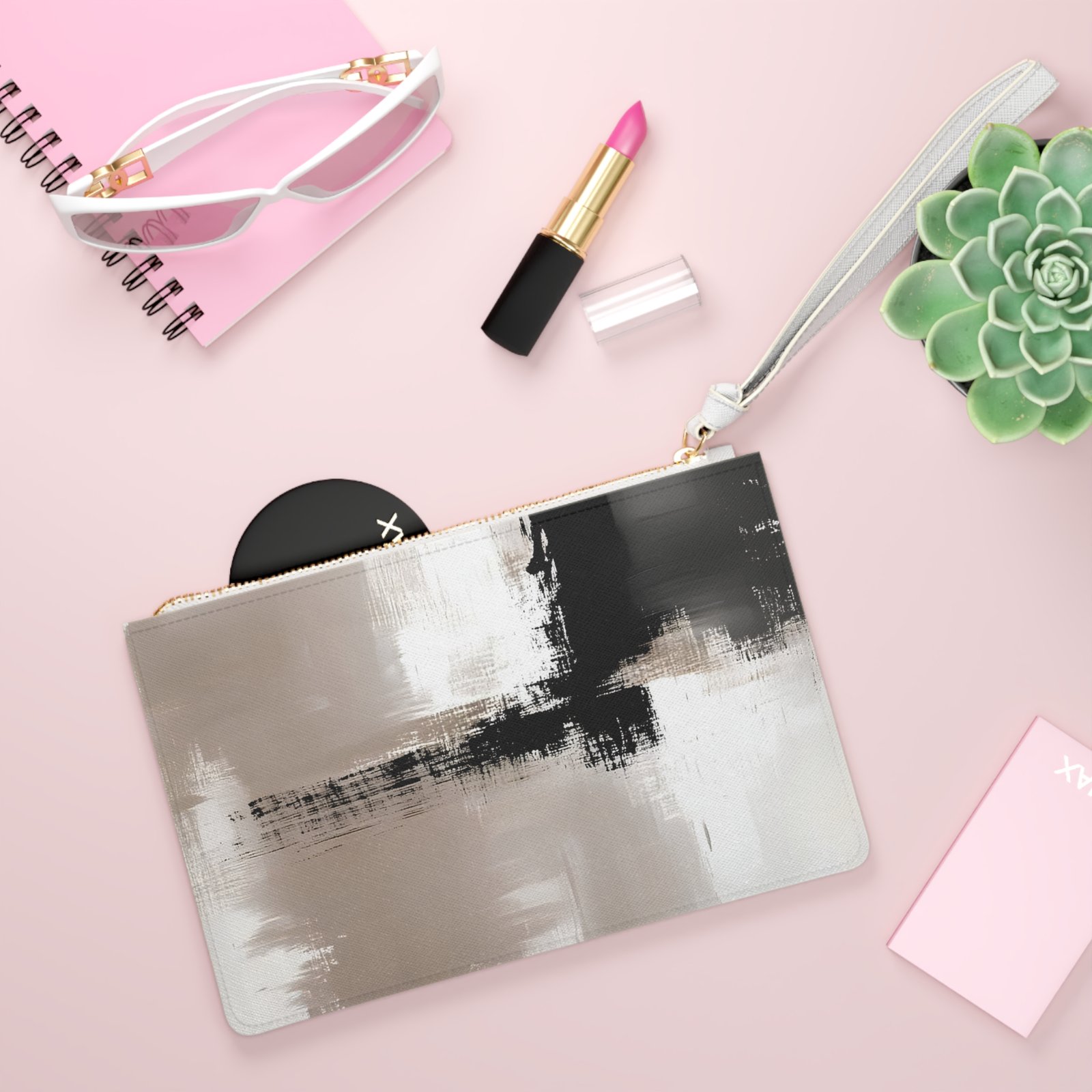 Chic Abstract Clutch Bag - Modern Accessory for Night Out, Fashion Staple, Gift for Friends, Perfect for Parties, Versatile Bag - Image 4