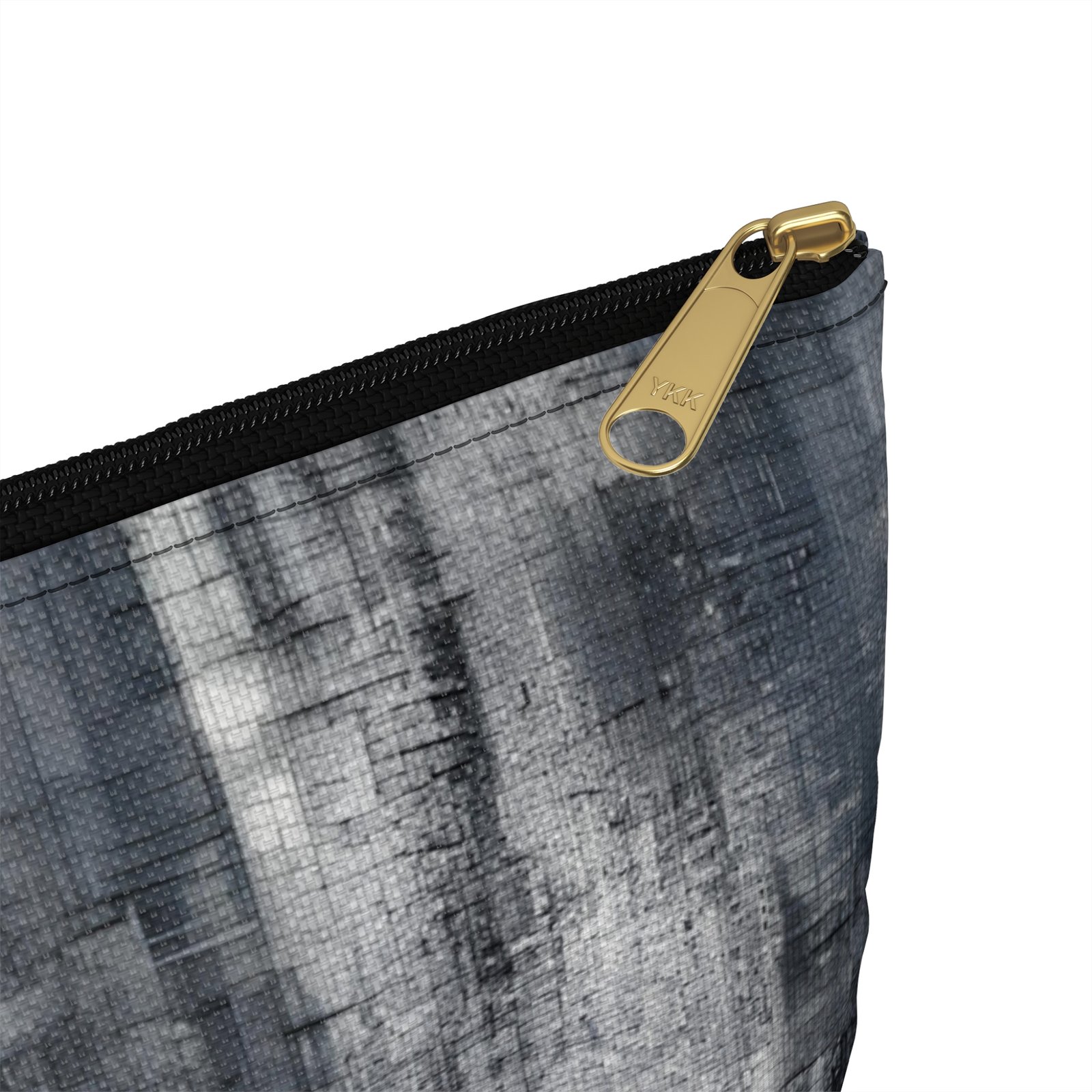 Chic Gray Abstract Accessory Pouch, Makeup Bag, Travel Organizer, Gift for Her, Minimalist Style, Artsy Design - Image 4