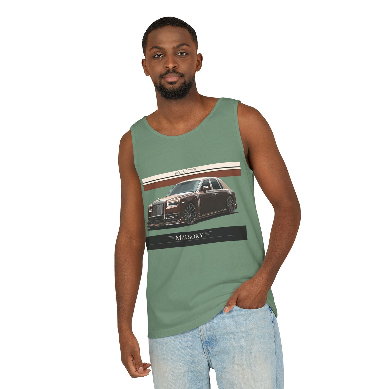 Luxury Car Graphic Unisex Tank Top, Casual Summer Wear, Perfect Gift for Car Enthusiasts, Birthday, Father's Day, Car Show Merchandise - Image 19