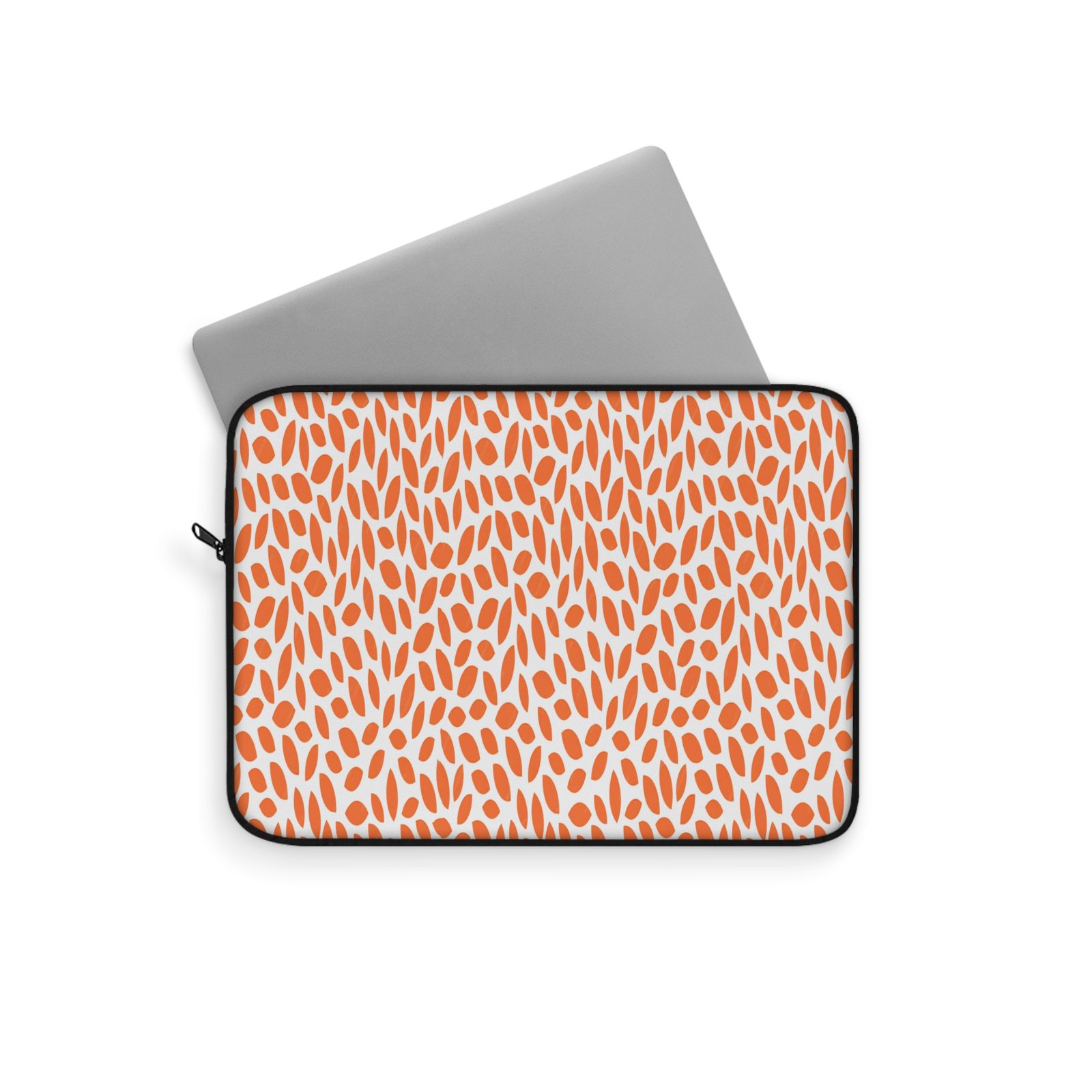 Stylish Laptop Sleeve, Trendy Tech Case for Students, Unique Gift for Tech Lovers, Modern Laptop Pouch, Orange Pattern Sleeve