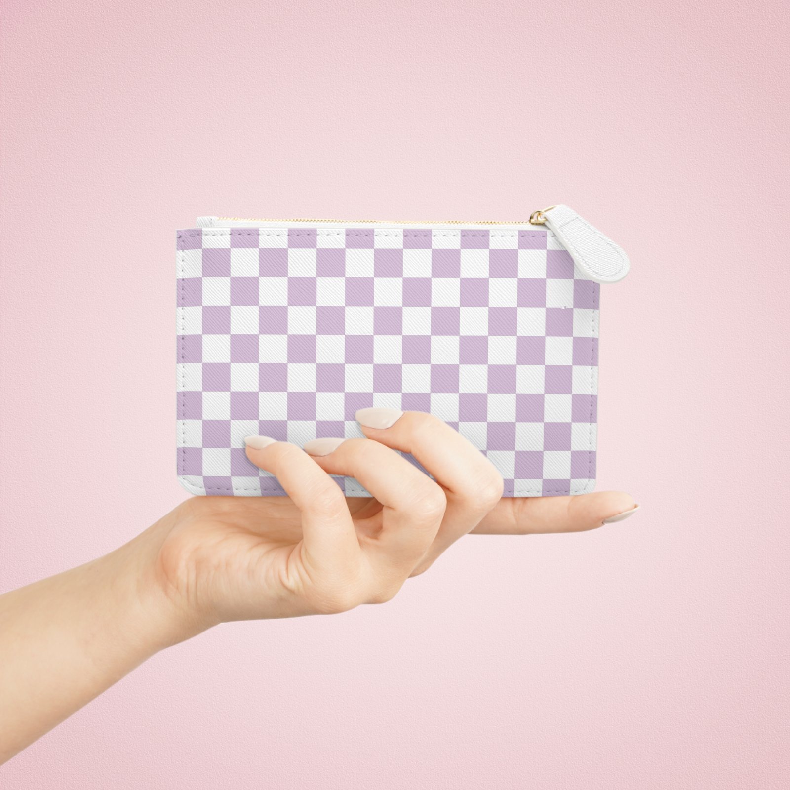 Chic Mini Clutch Bag, Stylish Purse, Trendy Wallet, Perfect for Parties, Great Gift for Her, Checkered Pattern - Image 4