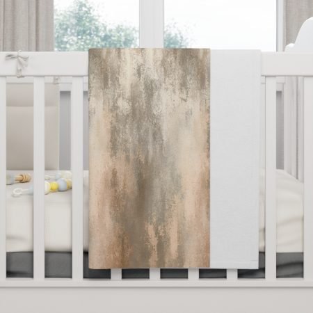 Cozy Neutral Baby Blanket, Soft Fleece Nursery Blanket, Baby Shower Gift, Baby Bedding, Infant Blanket, Warm Nursery Decor