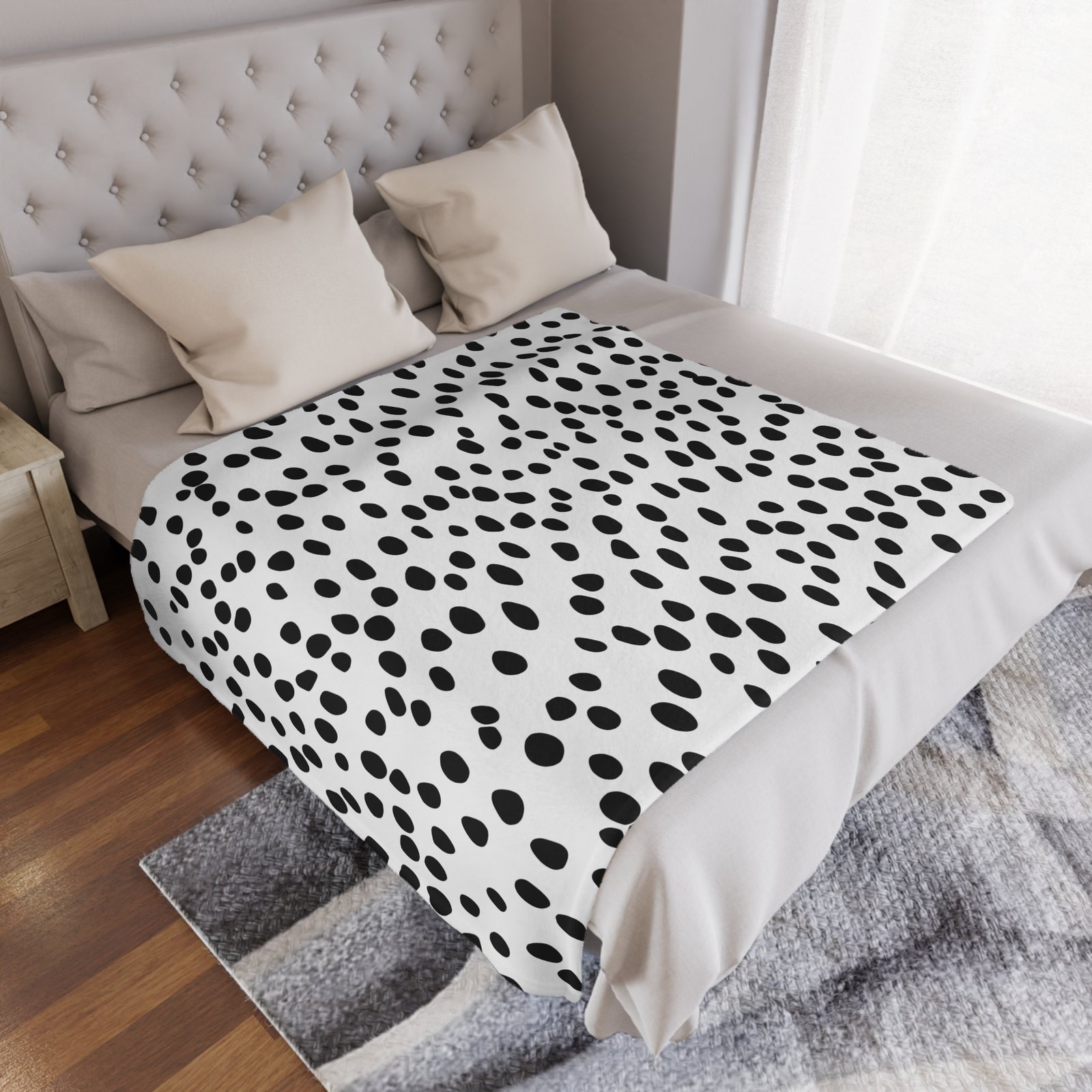 Cozy Black and White Minky Blanket, Soft Throw for Comfort, Stylish Home Decor, Perfect Gift for Baby Showers, Nursery, and Holidays - Image 2