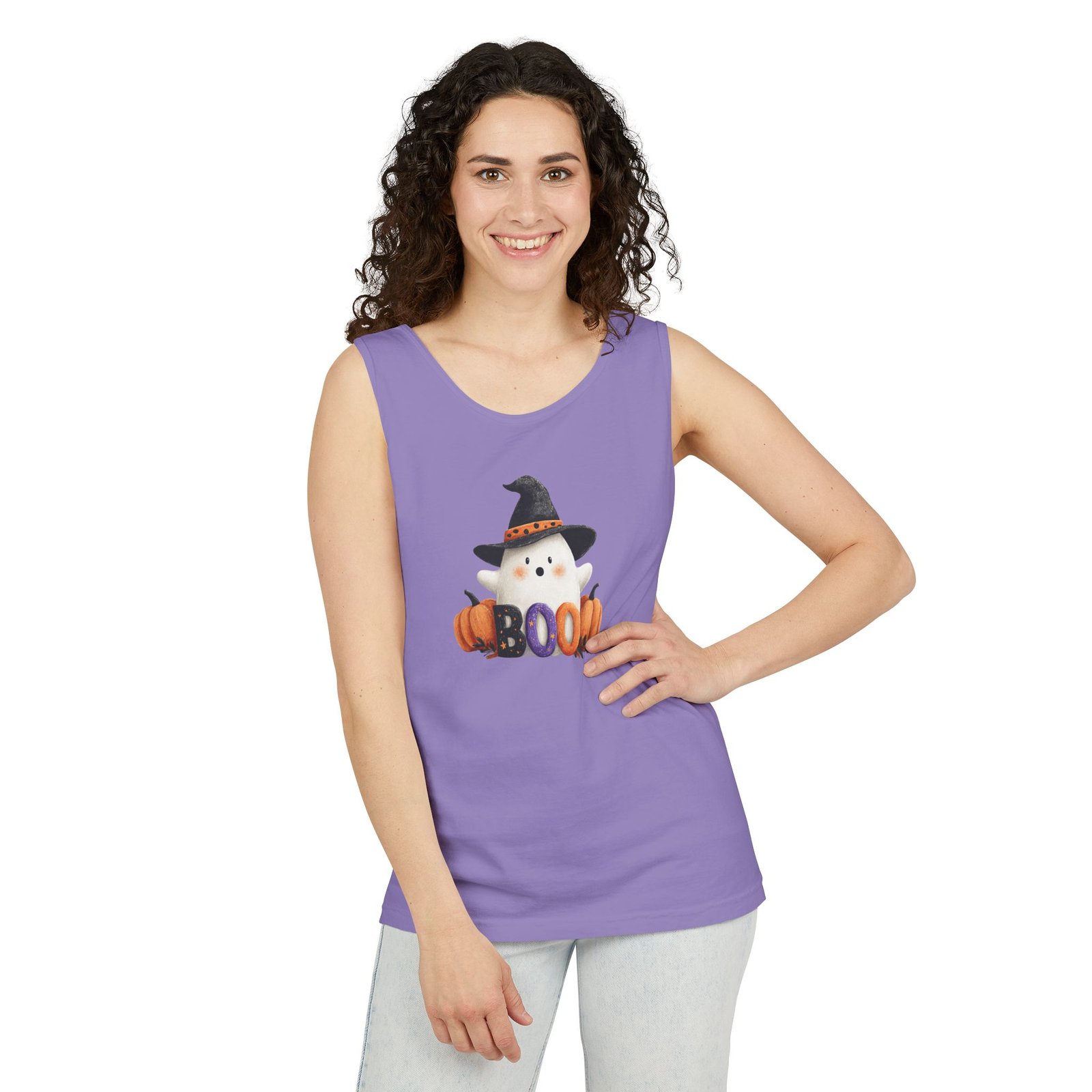 Halloween Ghost Boo Unisex Tank Top, Spooky Apparel, Fall Fashion, Halloween Costume, Holiday Gift, Casual Wear - Image 7