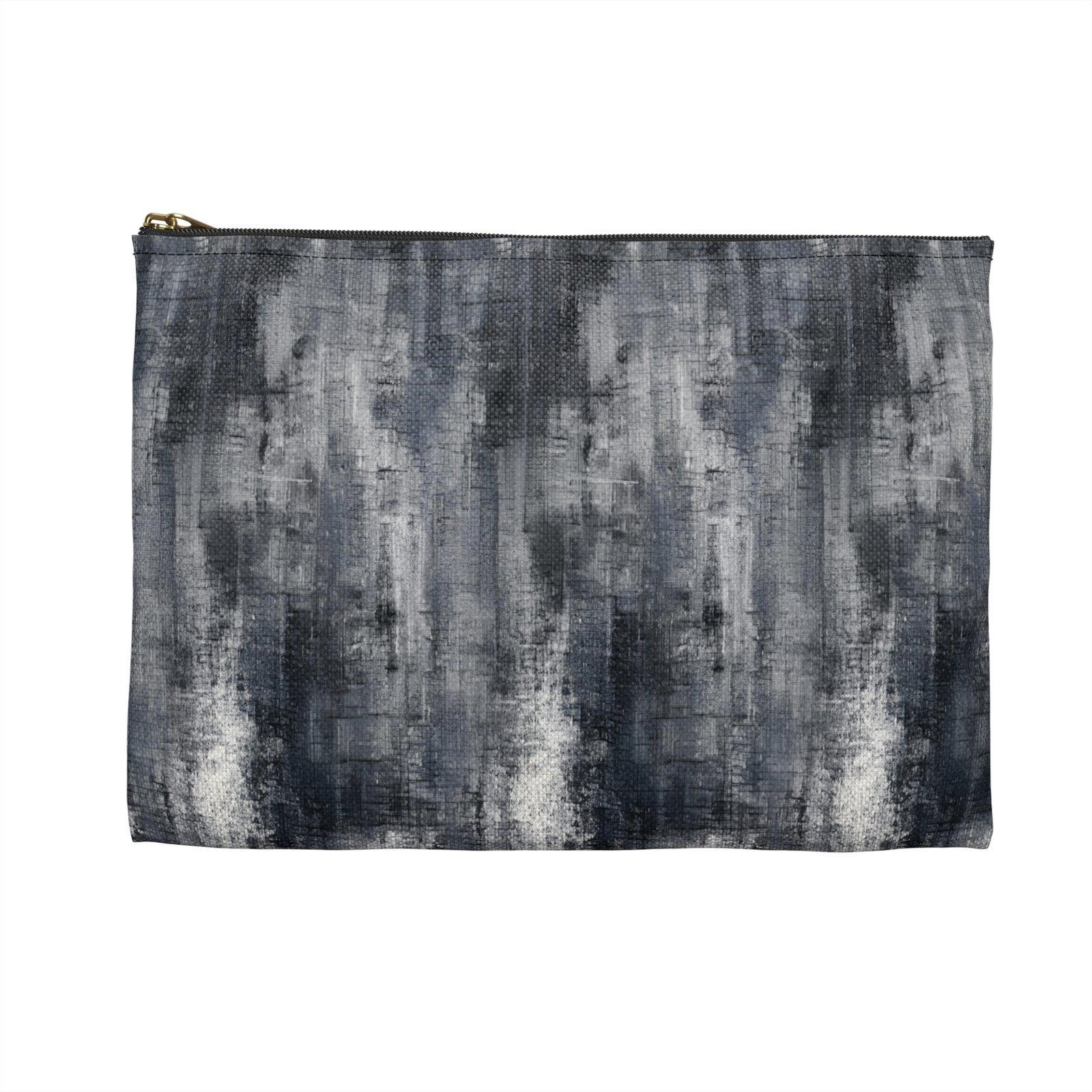 Chic Gray Abstract Accessory Pouch, Makeup Bag, Travel Organizer, Gift for Her, Minimalist Style, Artsy Design - Image 10