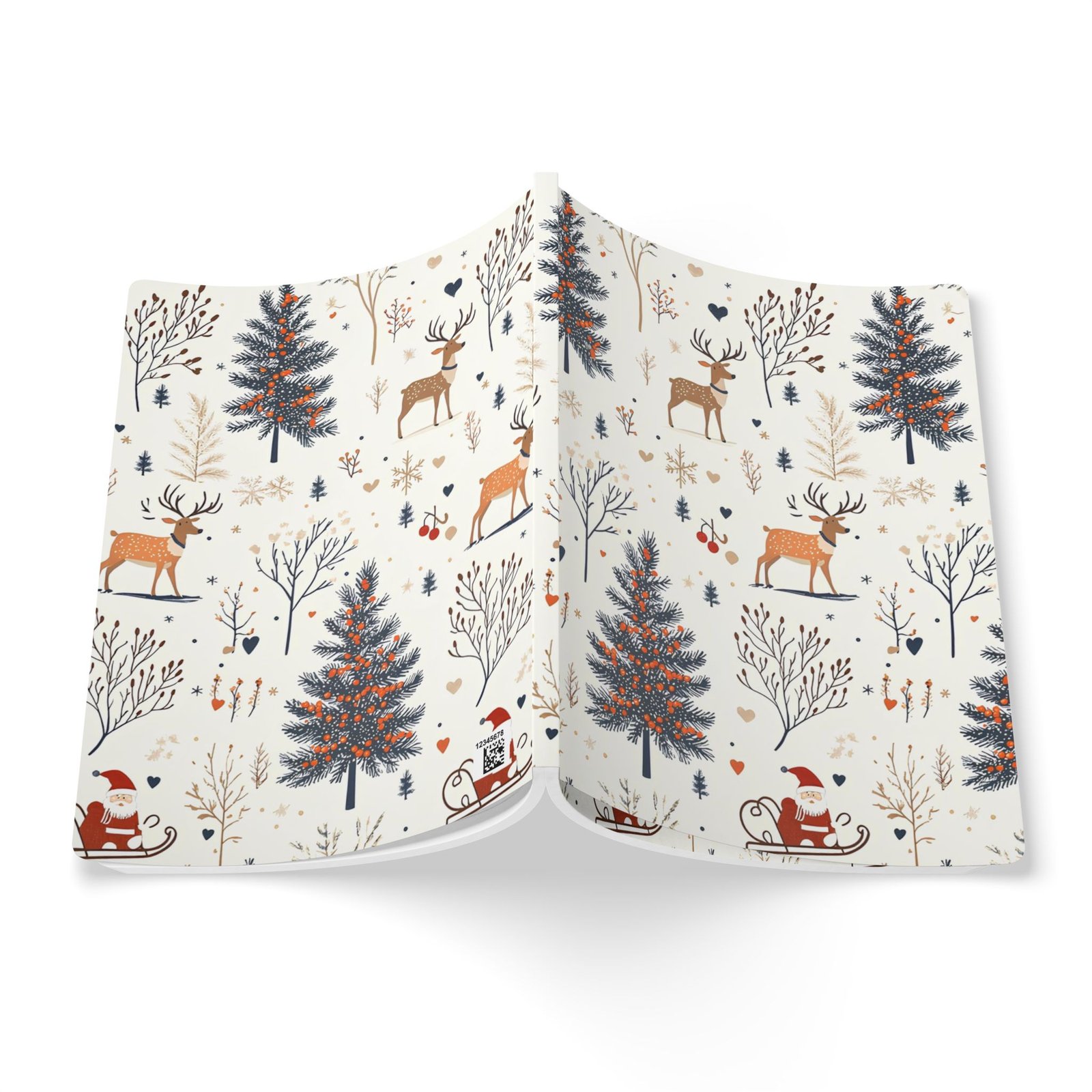 Festive Woodland Softcover Journal for Holiday Planning, Gift Idea for Journaling, Christmas Decor, Winter Magic, Nature Lover's Notebook - Image 6