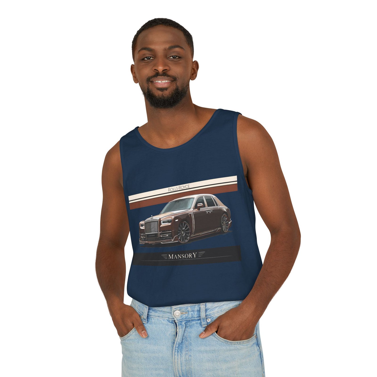 Luxury Car Graphic Unisex Tank Top, Casual Summer Wear, Perfect Gift for Car Enthusiasts, Birthday, Father's Day, Car Show Merchandise - Image 38
