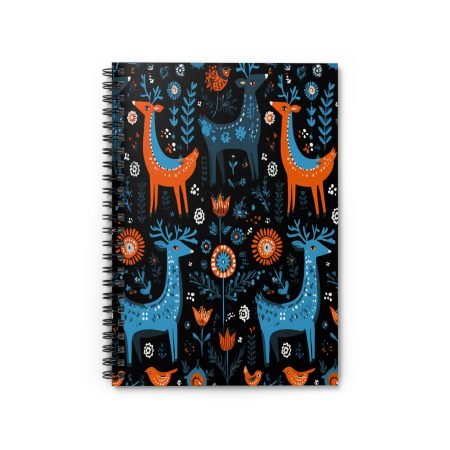 Vibrant Deer Spiral Notebook - Perfect for Nature Lovers, Writers, and Students, Gift for Birthdays, Journaling, Note-taking, Back to School