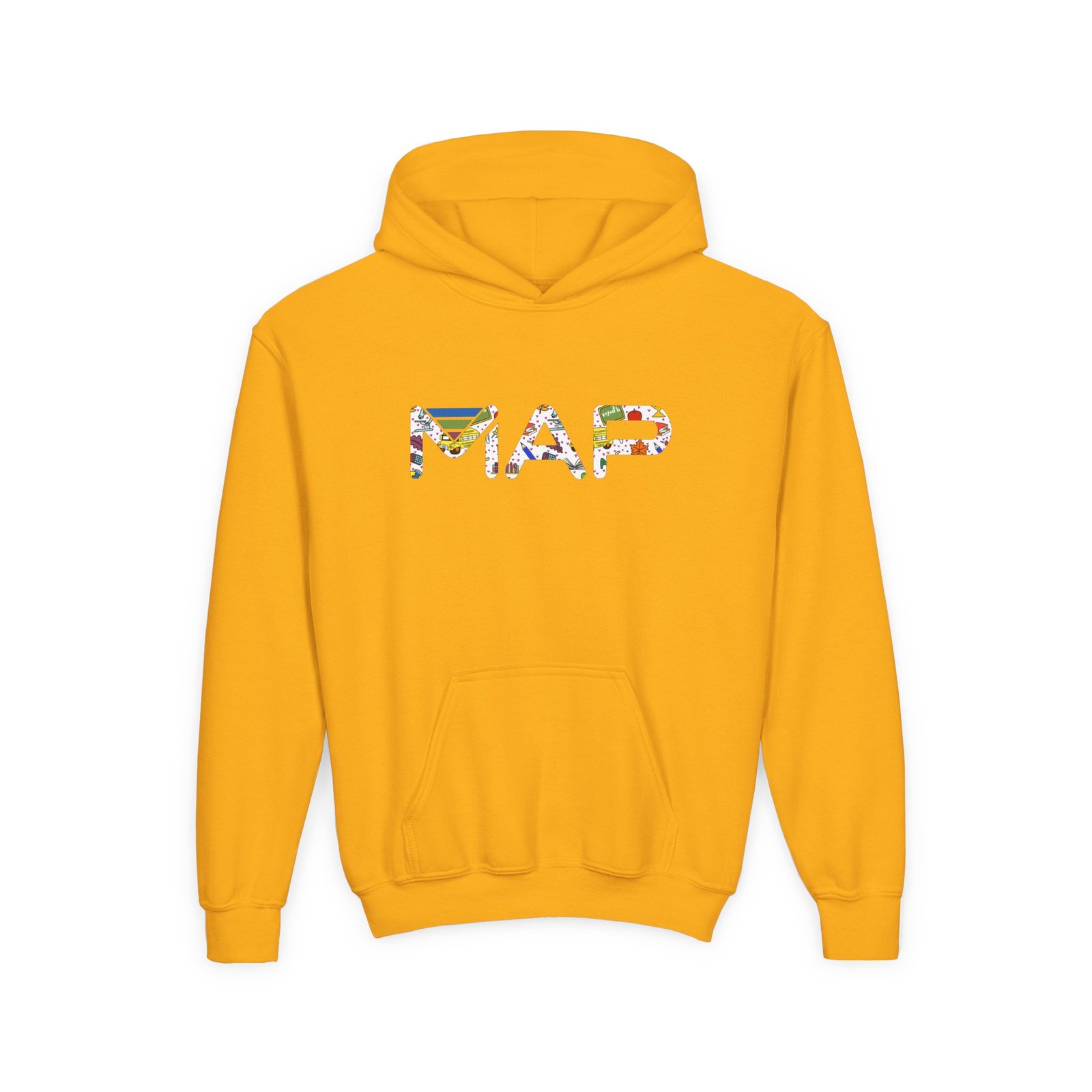 Youth Floral Print Hooded Sweatshirt, Comfortable Hoodie for Kids, Cute Gift for Birthday, Cozy Everyday Wear, Spring Fashion - Image 3