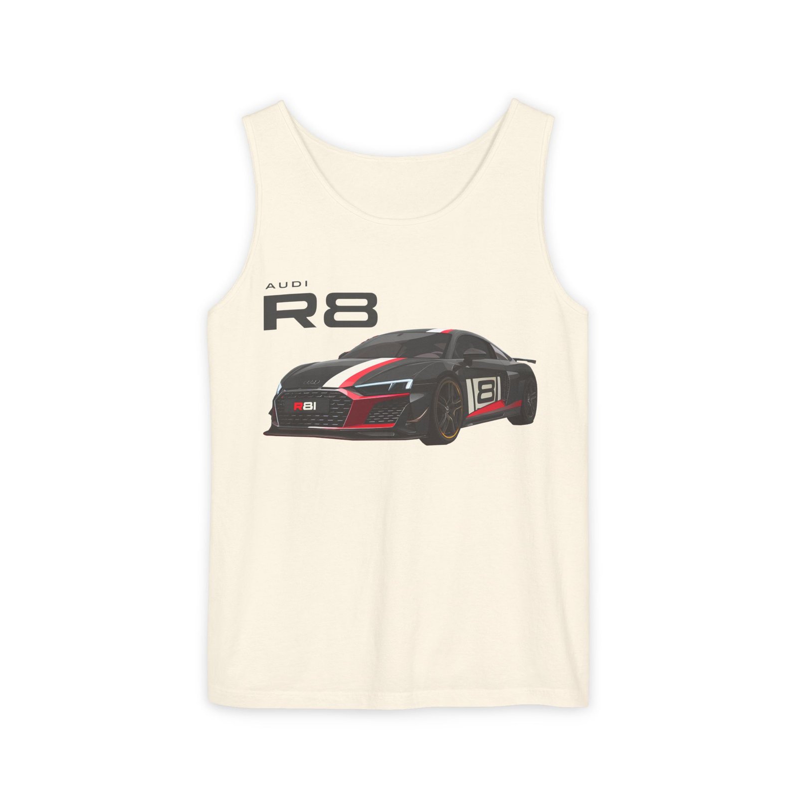 R8 Race Car Unisex Tank Top, Breathable Summer Top, Casual Wear, Gift for Car Enthusiasts, Sports Apparel, Comfortable Tank Top - Image 9