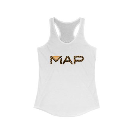 Stylish Women's Racerback Tank Top - Personalized MAP Design, Workout Shirt, Casual Wear, Summer Top, Gift for Her