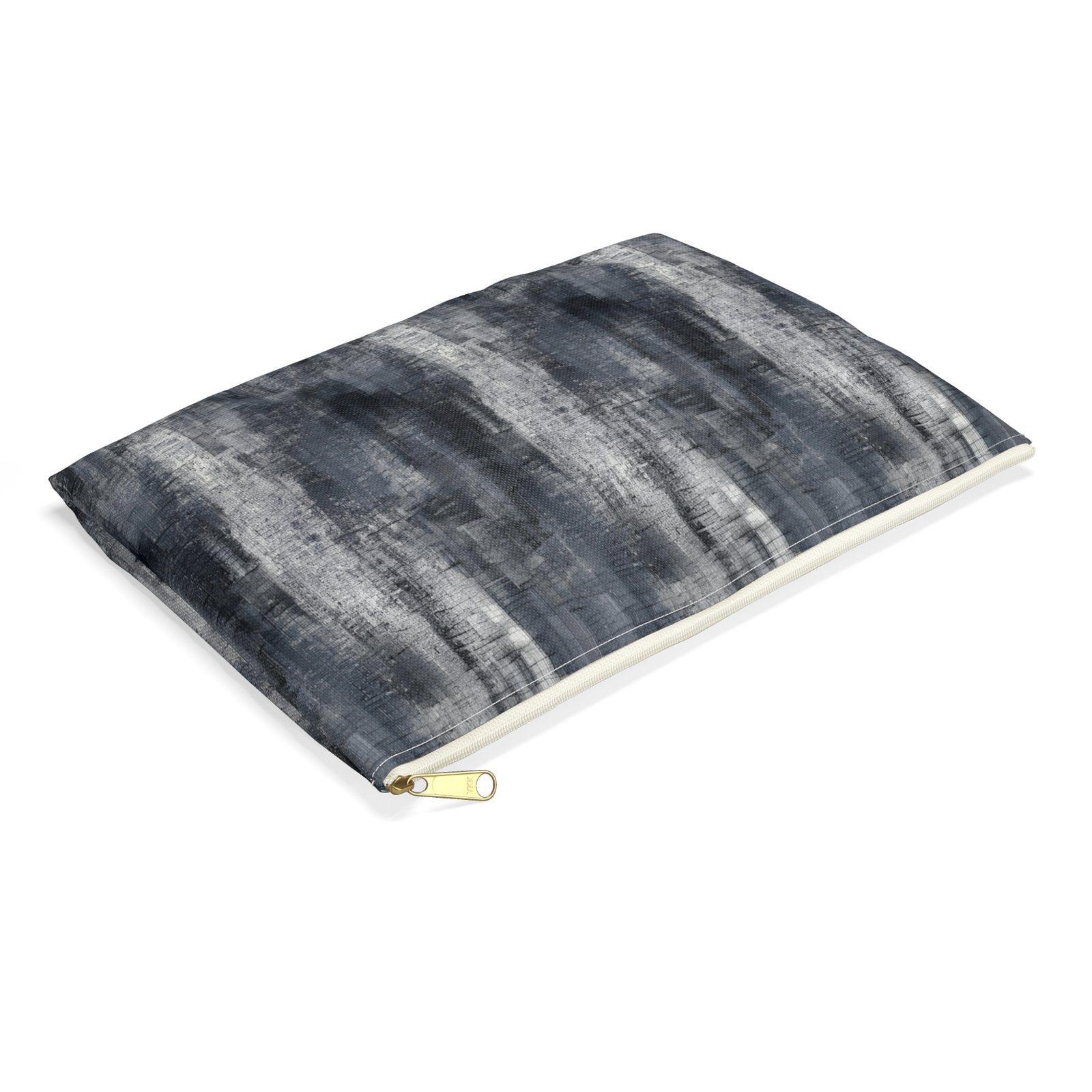 Chic Gray Abstract Accessory Pouch, Makeup Bag, Travel Organizer, Gift for Her, Minimalist Style, Artsy Design - Image 7