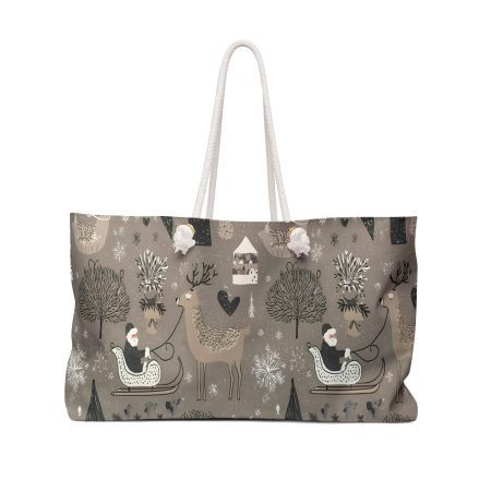 Cozy Winter Weekender Bag | Holiday Travel Tote, Gift for Her, Stylish Weekend Getaway, Seasonal Tote Bag, Christmas Travel Bag