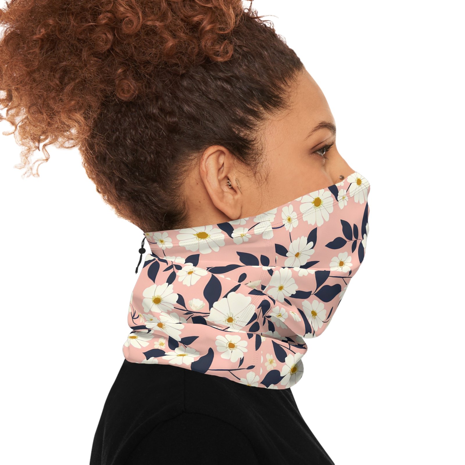 Floral Winter Neck Gaiter, Cozy Floral Scarf, Outdoor Neck Warmer, Gift for Her, Winter Accessories, Ski Neck Cover - Image 2