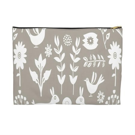 Whimsical Floral Accessory Pouch, Cute Makeup Bag, Nature-Inspired Travel Case, Gift for Her, Boho Storage